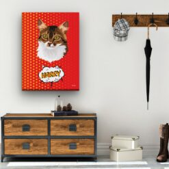 pop art pet portrait illustrations cat dash hall