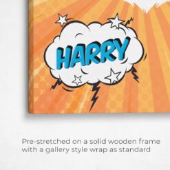 Custom Pop Art Style Cat Portrait - Pet illustration from photo - Orange blast Canvas 15 pop art pet portrait illustrations cat orange blast front view angled close up wall
