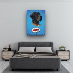 Custom Pop Art Style Dog Portrait - Pet illustration from photo - Blue blast Canvas 13 pop art pet portrait illustrations dog blue blast bedroom
