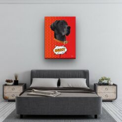 Custom Pop Art Style Dog Portrait - Pet illustration from photo - Dash Canvas 13 pop art pet portrait illustrations dog dash bedroom