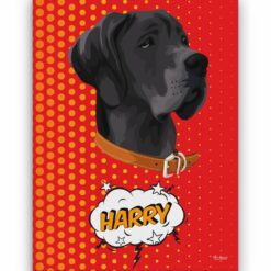 Custom Pop Art Style Dog Portrait - Pet illustration from photo - Dash Canvas 18 pop art pet portrait illustrations dog dash front view white