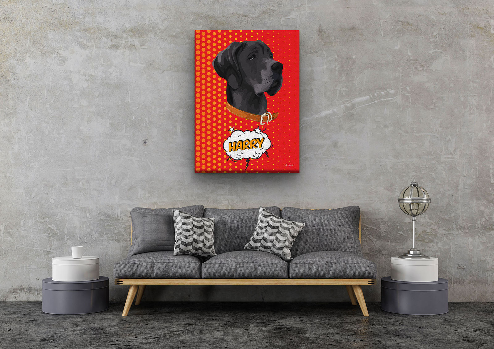 Custom Pop Art Style Dog Portrait - Pet illustration from photo - Dash Canvas 11 Custom Pop Art Style Dog Portrait - Pet illustration from photo - Dash Canvas - Image 9