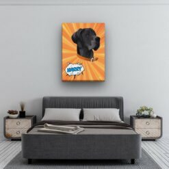 Custom Pop Art Style Dog Portrait - Pet illustration from photo - Orange blast Canvas 13 pop art pet portrait illustrations dog orange blast bedroom