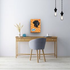 Custom Pop Art Style Dog Portrait - Pet illustration from photo - Orange blast Canvas 21 pop art pet portrait illustrations dog orange blast office