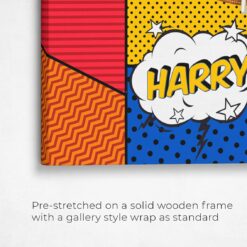 Custom Pop Art Style Dog Portrait - Pet illustration from photo - Patchwork Canvas 15 pop art pet portrait illustrations dog patchwork front view angled close up wall