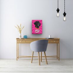 Custom Pop Art Style Dog Portrait - Pet illustration from photo - Pink blast Canvas 21 pop art pet portrait illustrations dog pink blast office