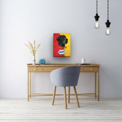 Custom Pop Art Style Dog Portrait - Pet illustration from photo - Red yellow split Canvas 21 pop art pet portrait illustrations dog red yellow split office