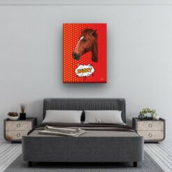 Custom Pop Art Style Horse Portrait - Pet illustration from photo - Dash Canvas 13 pop art pet portrait illustrations horse dash bedroom