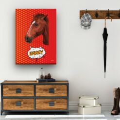 Custom Pop Art Style Horse Portrait - Pet illustration from photo - Dash Canvas 19 pop art pet portrait illustrations horse dash hall