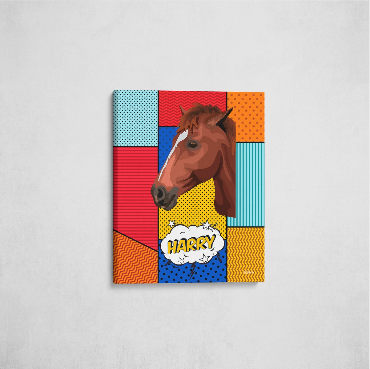 Custom Pop Art Style Horse Portrait - Pet illustration from photo - Patchwork Canvas 7 Custom Pop Art Style Horse Portrait - Pet illustration from photo - Patchwork Canvas - Image 5