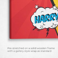 pop art pet portrait illustrations horse red yellow split front view angled close up wall