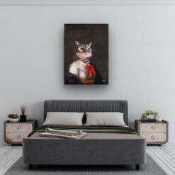 The Baroness - Renaissance Cat canvas portrait from photo 20 renaissance cat canvas baronesse painting white bedroom
