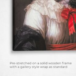 The Baroness - Renaissance Cat canvas portrait from photo 18 renaissance cat canvas baronesse painting white front view angled close up wall