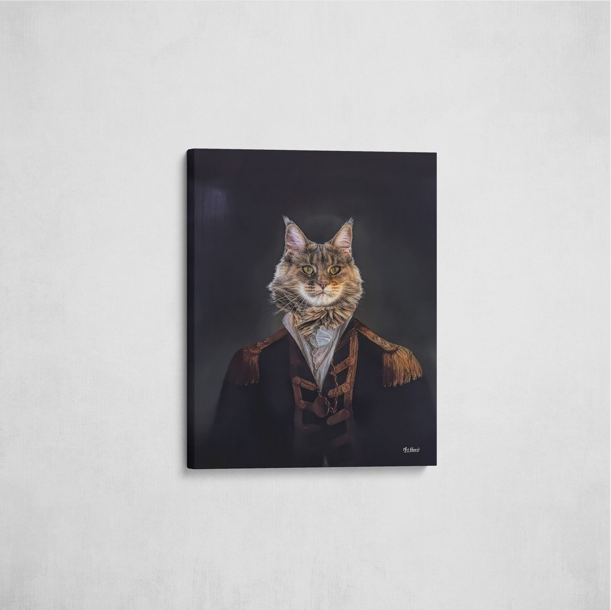 The Commander - Renaissance Cat canvas portrait from photo 7 The Commander - Renaissance Cat canvas portrait from photo - Image 5