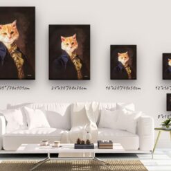 renaissance cat canvas count painting white canvas size comparison