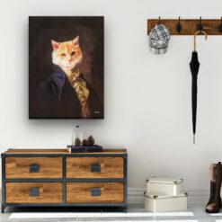 renaissance cat canvas count painting white hall