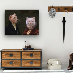 Double Renaissance Cat canvas portrait from photo 18 renaissance cat canvas double renaissance cats canvas double hall