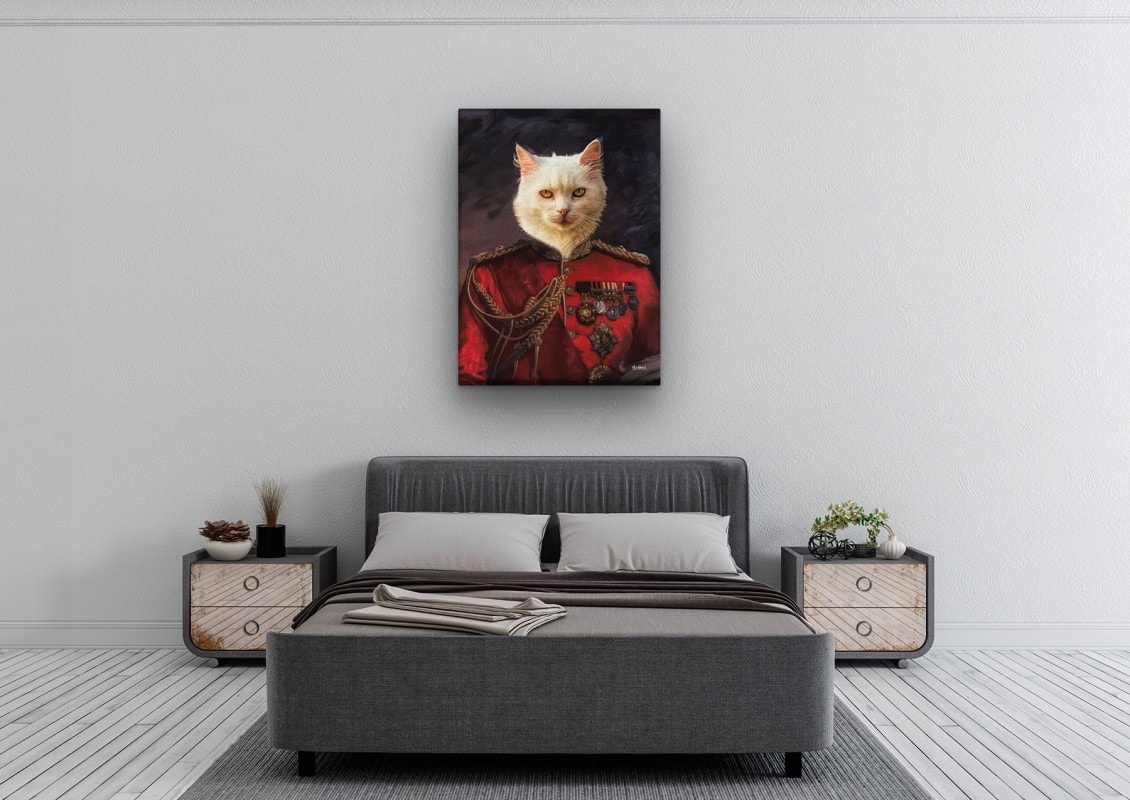 renaissance cat canvas imperialist painting white bedroom