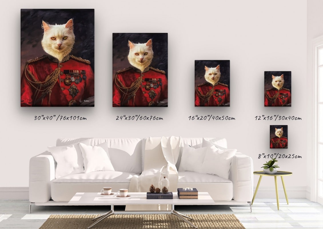 renaissance cat canvas imperialist painting white canvas size comparison