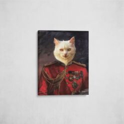 renaissance cat canvas imperialist painting white front view angled wall
