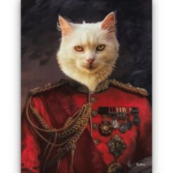 renaissance cat canvas imperialist painting white front view white