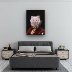 The Lady - Renaissance Cat canvas portrait from photo 12 renaissance cat canvas lady painting white bedroom