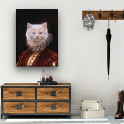 The Lady - Renaissance Cat canvas portrait from photo 17 renaissance cat canvas lady painting white hall