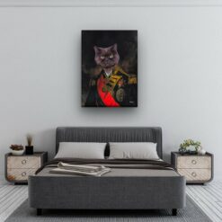 renaissance cat canvas nelson painting white bedroom