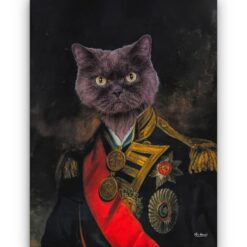 renaissance cat canvas nelson painting white front view white
