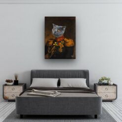 The Prince - Renaissance Cat canvas portrait from photo 13 renaissance cat canvas prince painting white bedroom