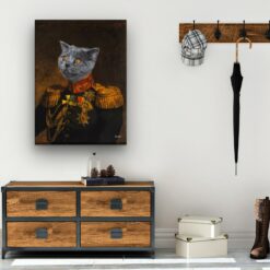 The Prince - Renaissance Cat canvas portrait from photo 19 renaissance cat canvas prince painting white hall