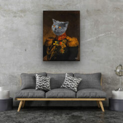The Prince - Renaissance Cat canvas portrait from photo 20 renaissance cat canvas prince painting white living room