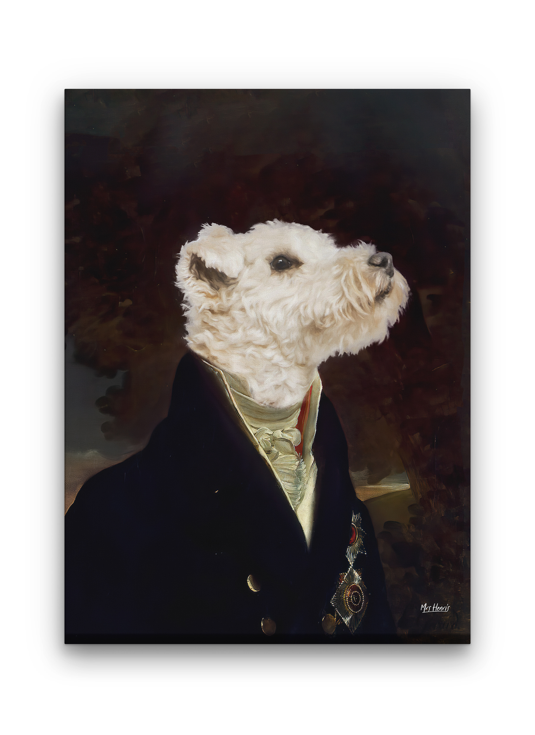 The Aristocrat - Renaissance Dog canvas portrait from photo 8 The Aristocrat - Renaissance Dog canvas portrait from photo - Image 7