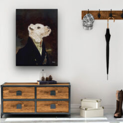 The Aristocrat - Renaissance Dog canvas portrait from photo 18 renaissance dog canvas aristocrat dog hall