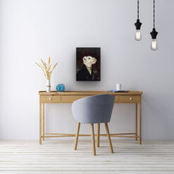 The Aristocrat - Renaissance Dog canvas portrait from photo 20 renaissance dog canvas aristocrat dog office