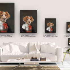 The Baroness - Renaissance Dog canvas portrait from photo 13 renaissance dog canvas baronesse dog canvas size comparison