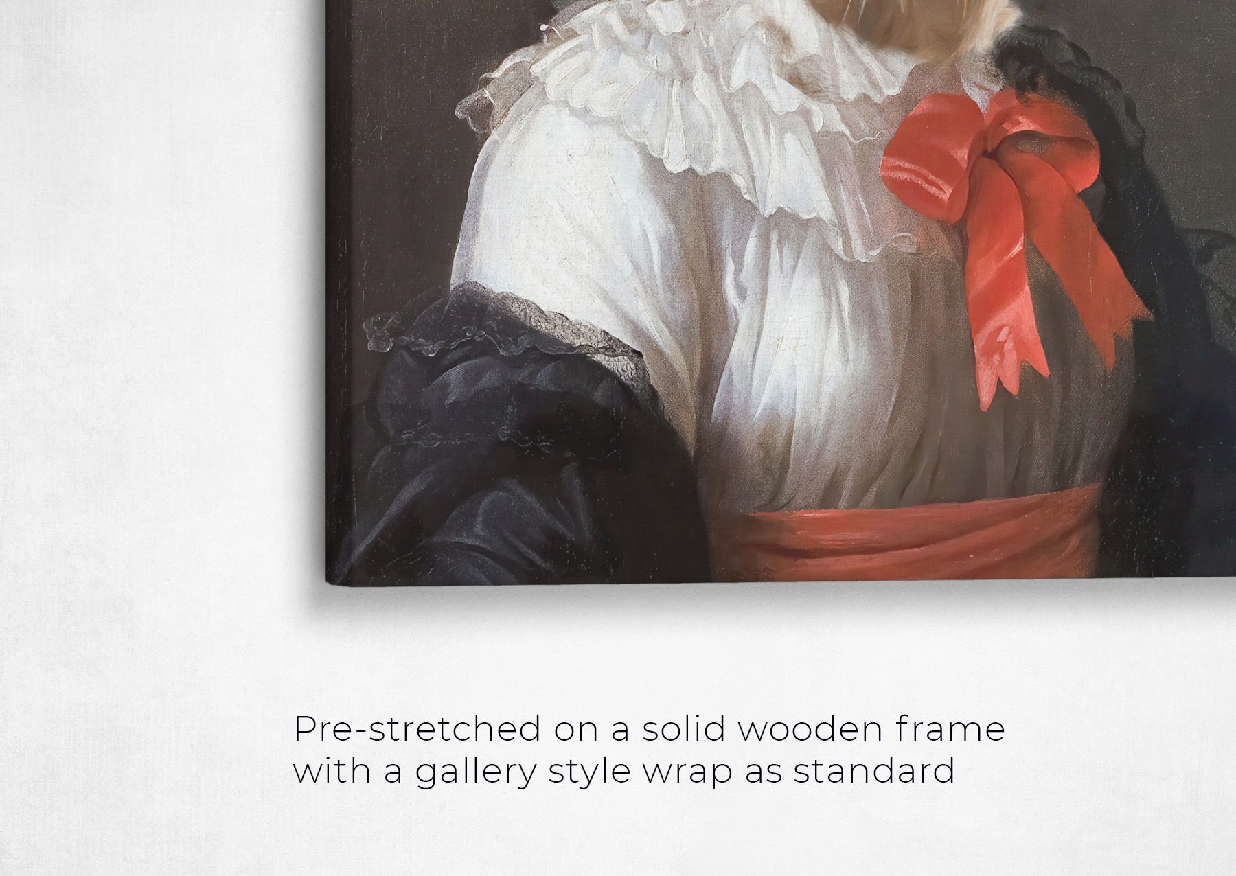 The Baroness - Renaissance Dog canvas portrait from photo 22 renaissance dog canvas baronesse dog front view angled close up wall