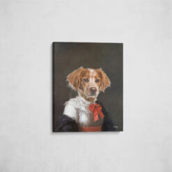 The Baroness - Renaissance Dog canvas portrait from photo 15 renaissance dog canvas baronesse dog front view angled wall