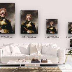 The Captain - Renaissance Dog canvas portrait from photo 14 renaissance dog canvas captain dog canvas size comparison