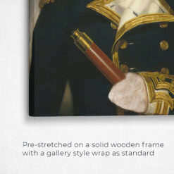 The Captain - Renaissance Dog canvas portrait from photo 15 renaissance dog canvas captain dog front view angled close up wall