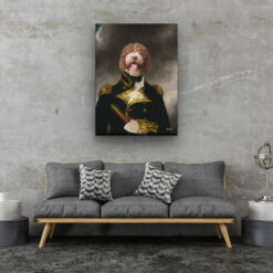 The Captain - Renaissance Dog canvas portrait from photo 20 renaissance dog canvas captain dog living room