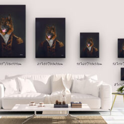 The Commander - Renaissance Dog canvas portrait from photo 14 renaissance dog canvas commander dog canvas size comparison
