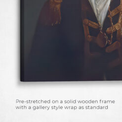 The Commander - Renaissance Dog canvas portrait from photo 15 renaissance dog canvas commander dog front view angled close up wall