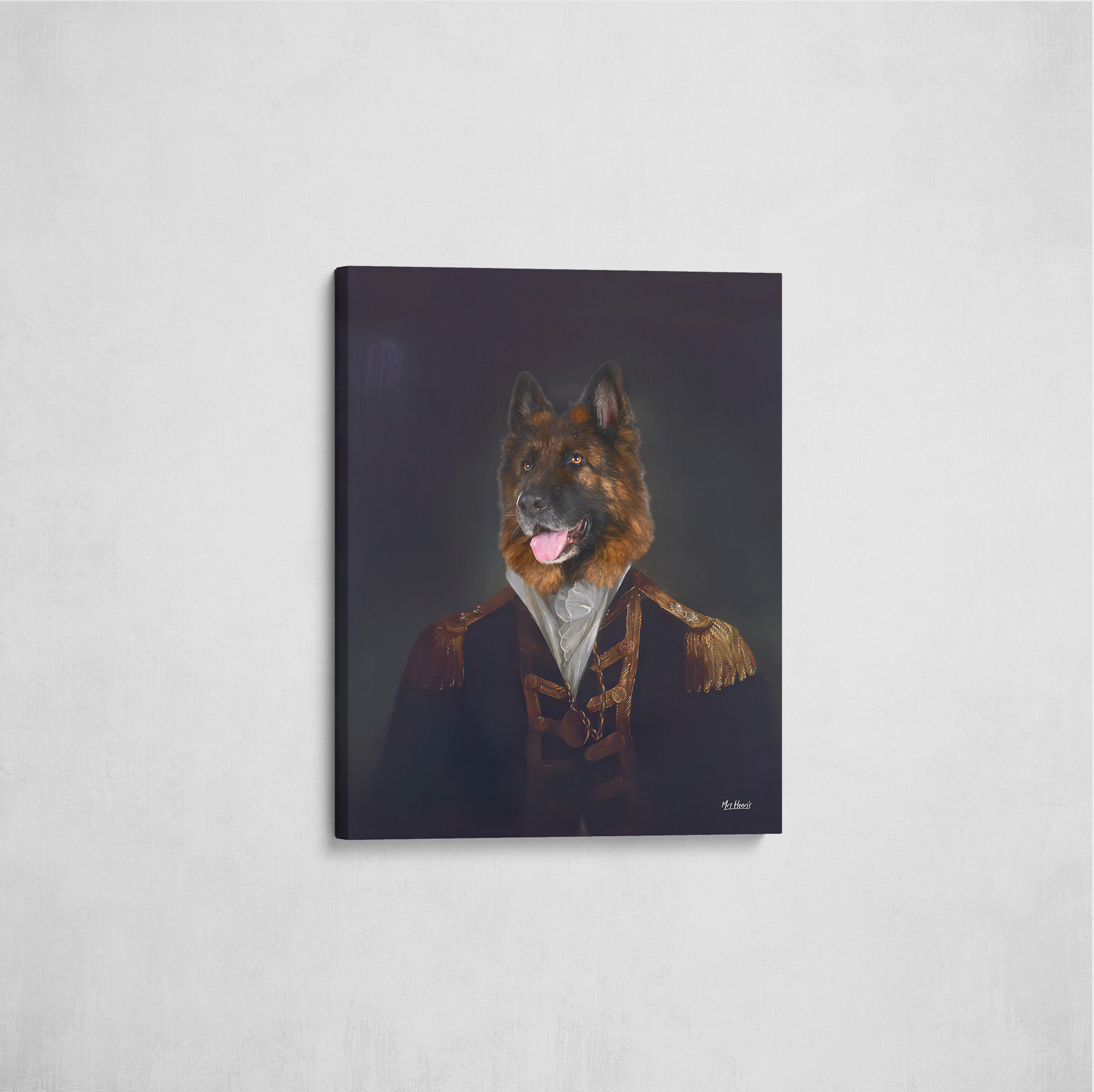 The Commander - Renaissance Dog canvas portrait from photo 7 The Commander - Renaissance Dog canvas portrait from photo - Image 5