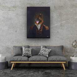 The Commander - Renaissance Dog canvas portrait from photo 20 renaissance dog canvas commander dog living room
