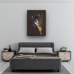 The Count - Renaissance Dog canvas portrait from photo 13 renaissance dog canvas count dog bedroom