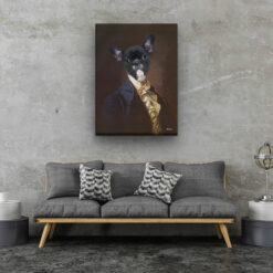 The Count - Renaissance Dog canvas portrait from photo 20 renaissance dog canvas count dog living room