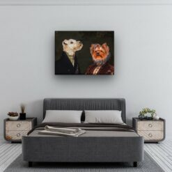 Double Renaissance Dog canvas portrait from photo 14 renaissance dog canvas double renaissance dogs canvas double bedroom