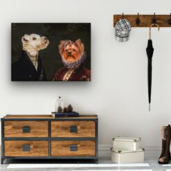 Double Renaissance Dog canvas portrait from photo 18 renaissance dog canvas double renaissance dogs canvas double hall