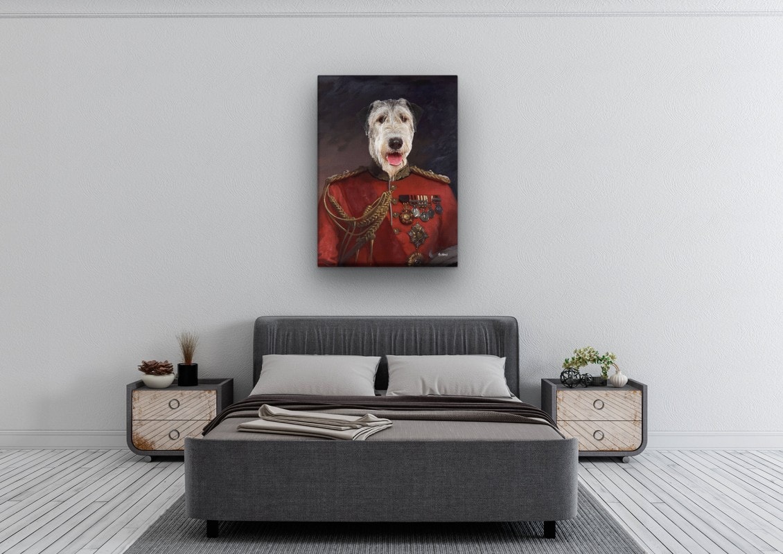 The Imperialist - Renaissance Dog canvas portrait from photo 24 renaissance dog canvas imperialist dog bedroom